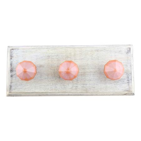 Old Pink Glass Top Wooden Hooks Online